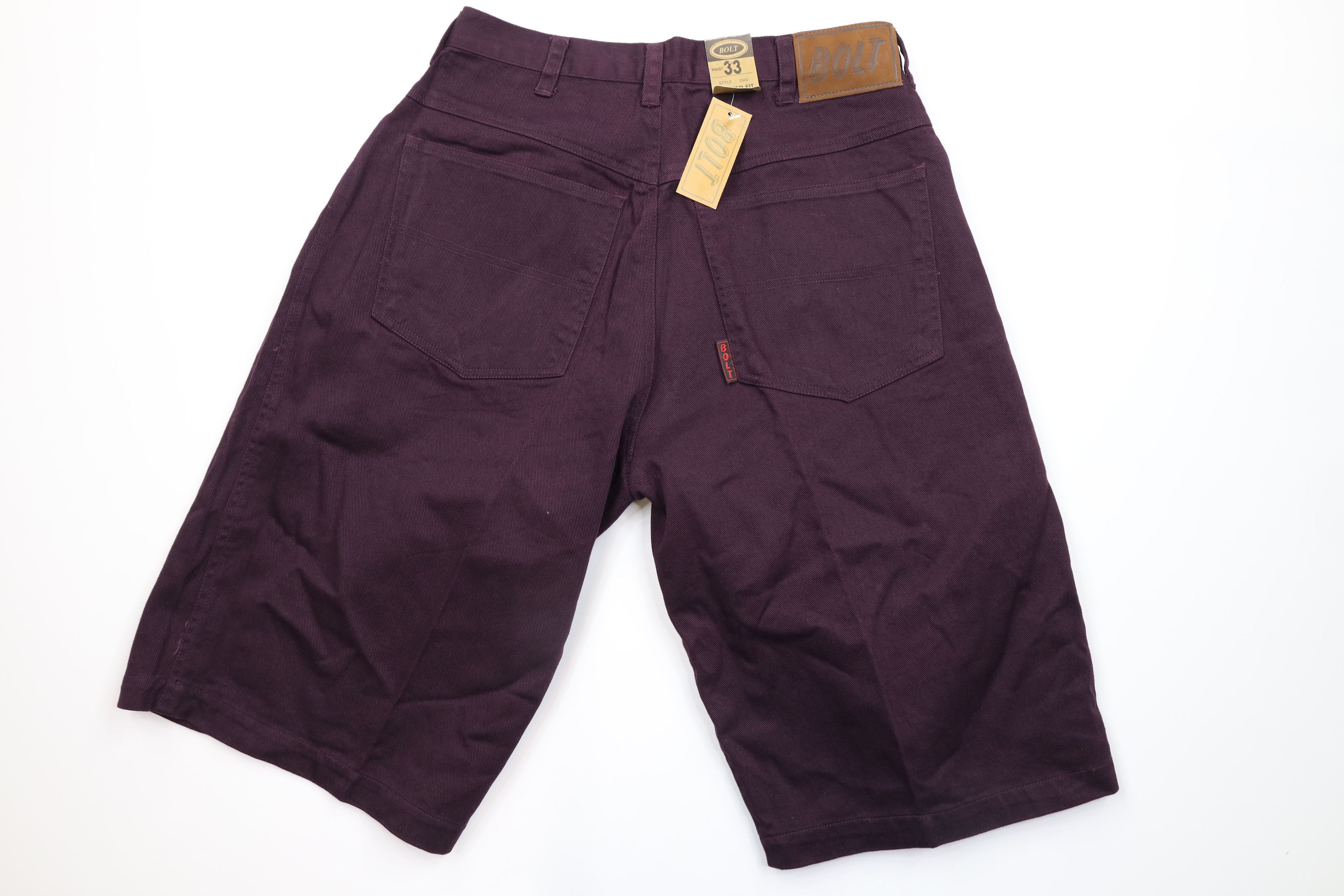 Vintage Deadstock Vintage 90s Streetwear Denim Shorts Jorts Purple Size US 33 - 6 Thumbnail