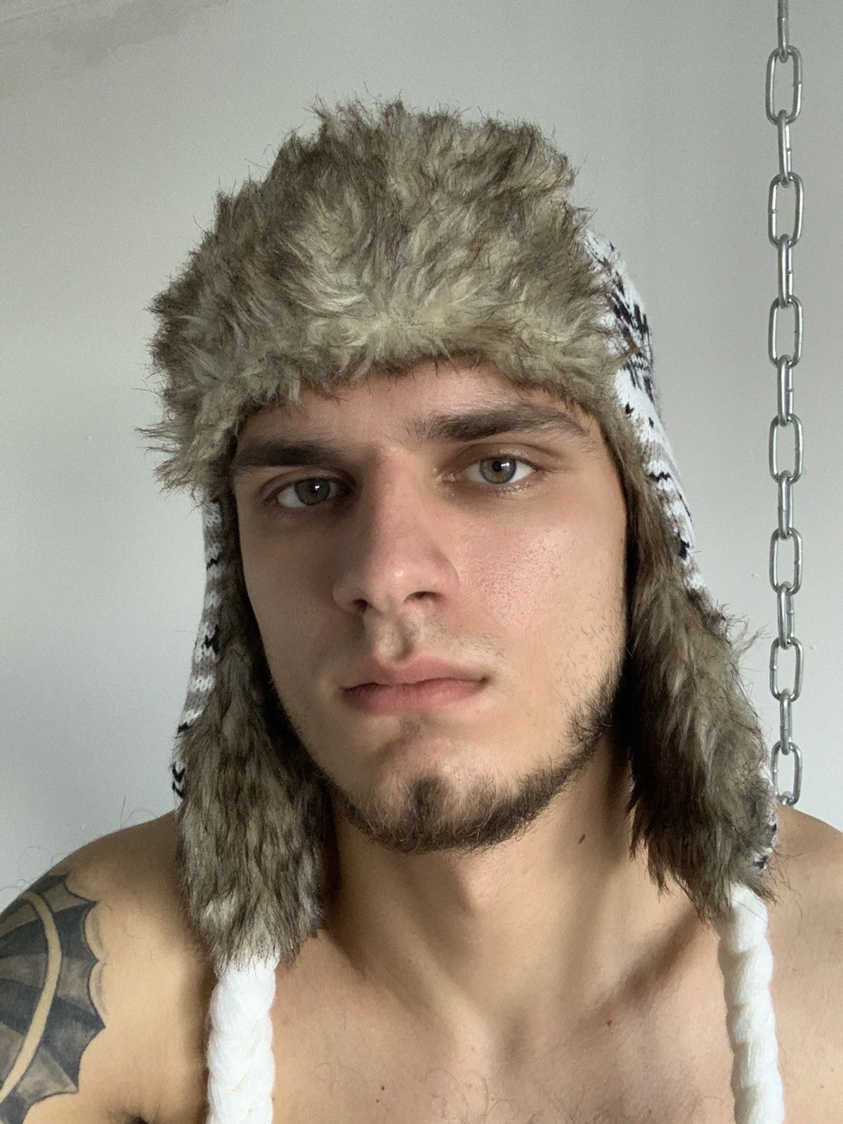 Japanese Brand × Vintage Crazy Y2k Mohair Fuzzy Hat Ushanka Punk Winter Size ONE SIZE - 1 Thumbnail