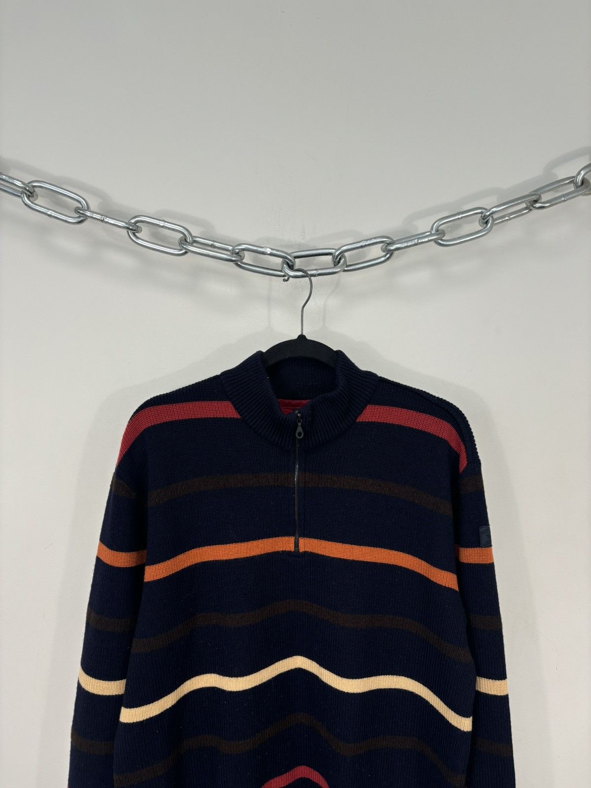 Paul & Shark Paul & Shark Yachting Nautical Micro 1/4 Zip Wool Sweater Size US M / EU 48-50 / 2 - 2 Thumbnail