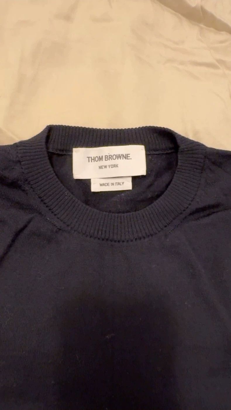 Thom Browne Thom Browne size1 Round collar four bar wool sweater Size US S / EU 44-46 / 1 - 1 Thumbnail