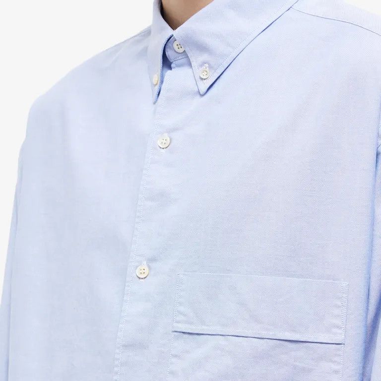 Studio Nicholson o1mle0525 Oxford Shirt Cornflower in Light Blue Size US M / EU 48-50 / 2 - 5 Thumbnail