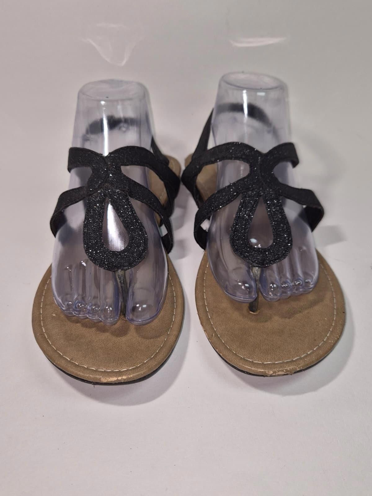 Other Strappy Flat Black Sparkly Women Sz 9 Montego Bay Club Size US 9 / IT 39 - 4 Thumbnail