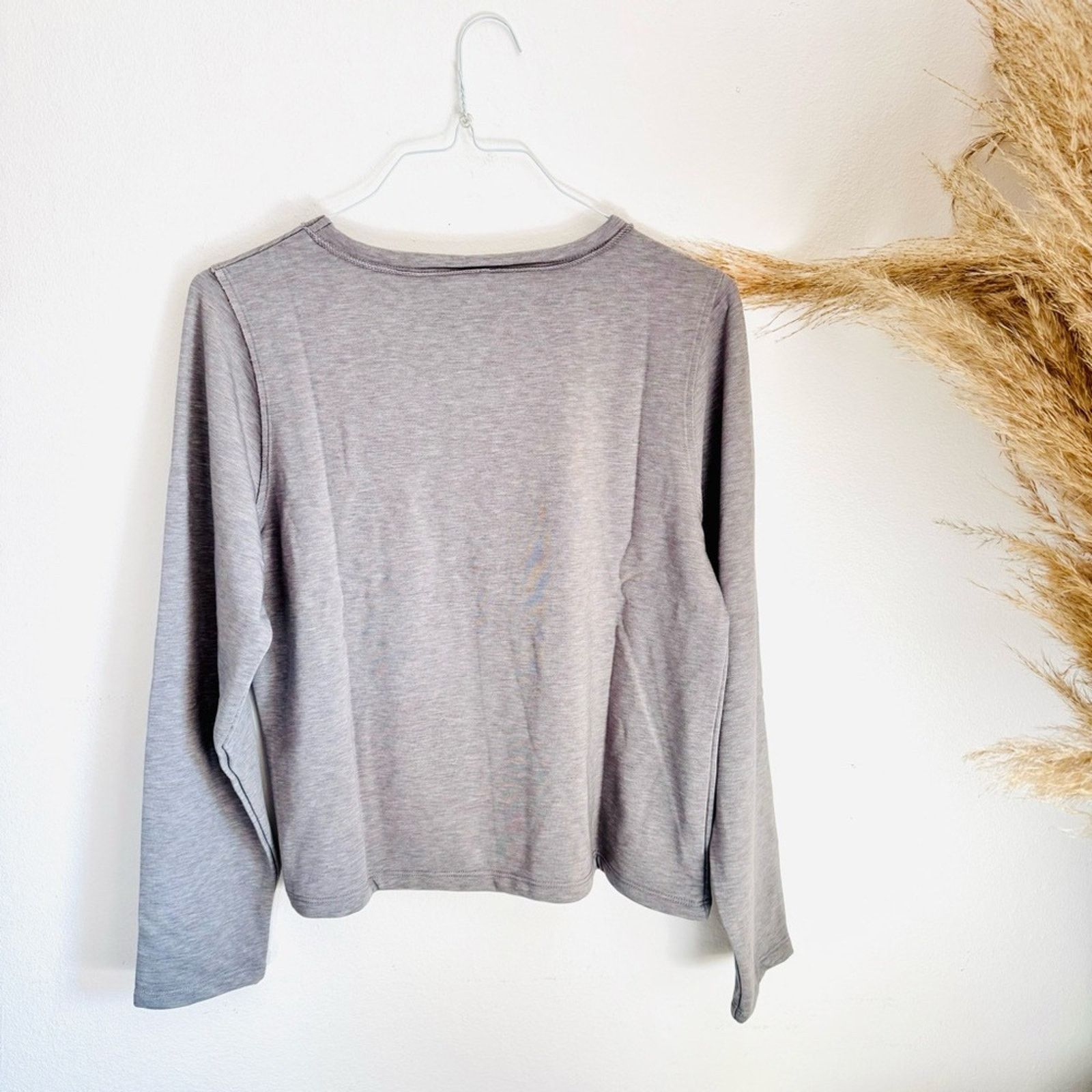 Nordstrom NEW MONO B Grey Lounge Pullover $88 Sweater Sweatshirt Top L Size L / US 10 / IT 46 - 6 Thumbnail