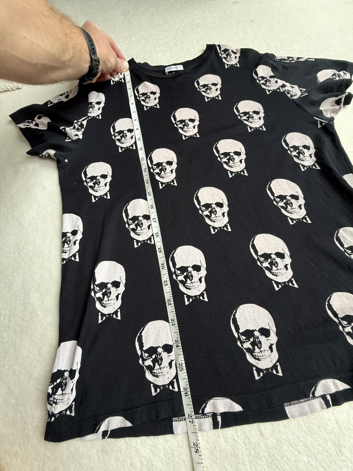Saint Laurent Paris Grail FW15 Saint Laurent skull boack T shirt Hedi Slimane Size US S / EU 44-46 / 1 - 5 Thumbnail