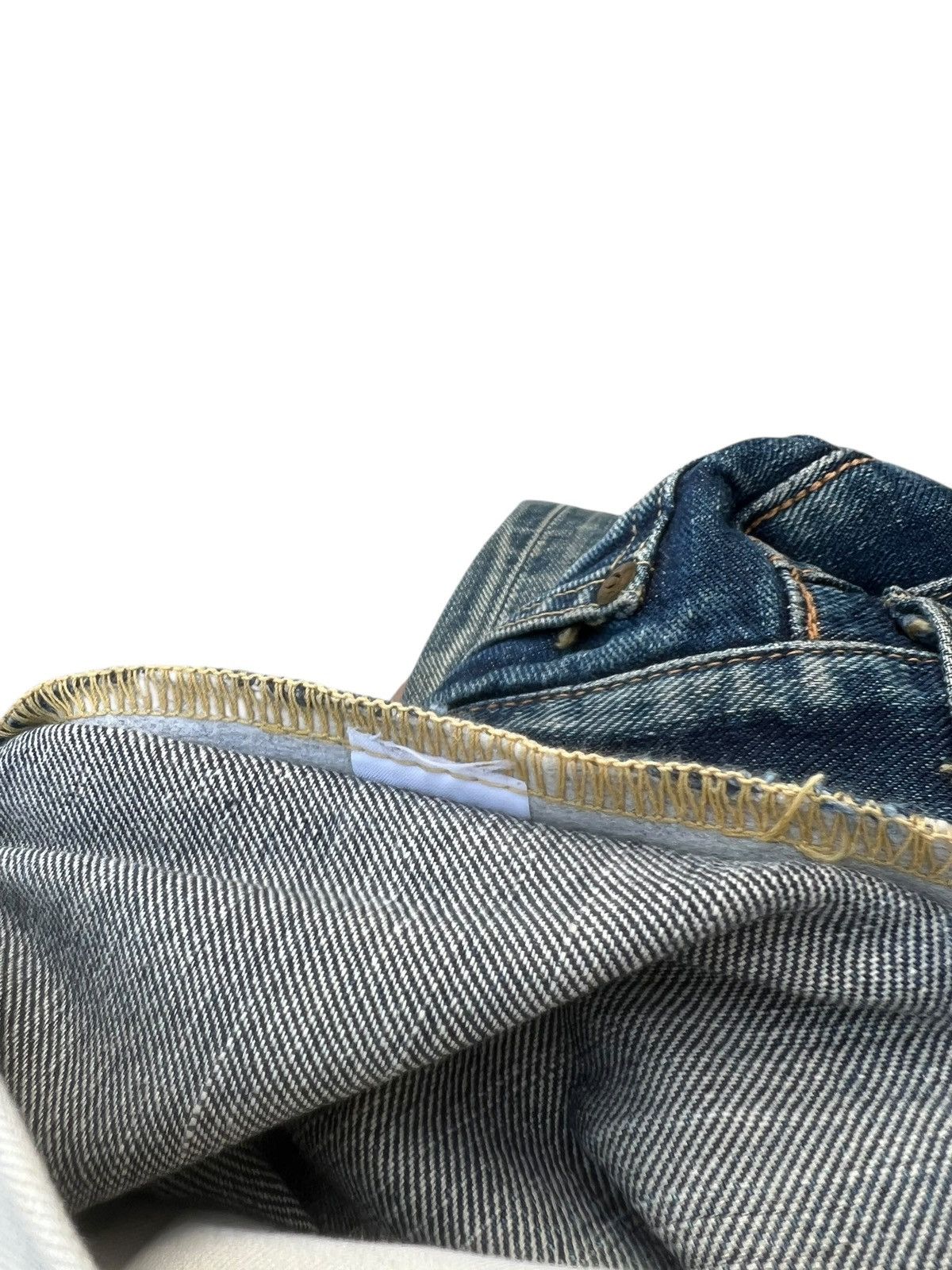 Lee Vintage Lee Sanforized Distressed Mud Denim Selvedge Jeans Size US 30 / EU 46 - 23 Thumbnail