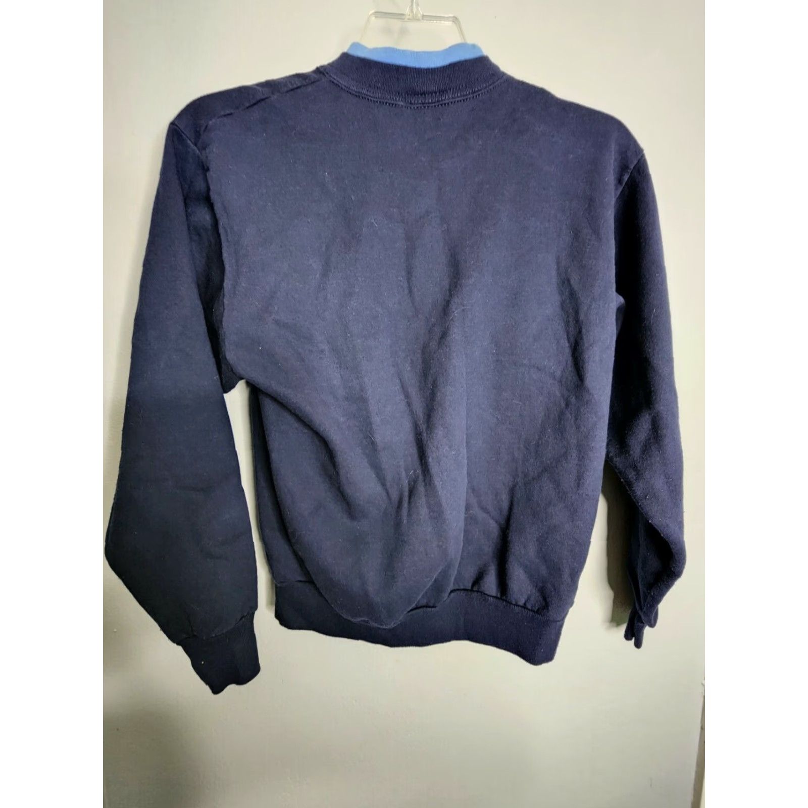 Vintage VINTAGE Morning Sun Shirt Womens S Navy Blue Snowflake 1990s Christmas Winter Sweatshirt Size S / US 4 / IT 40 - 2 Thumbnail