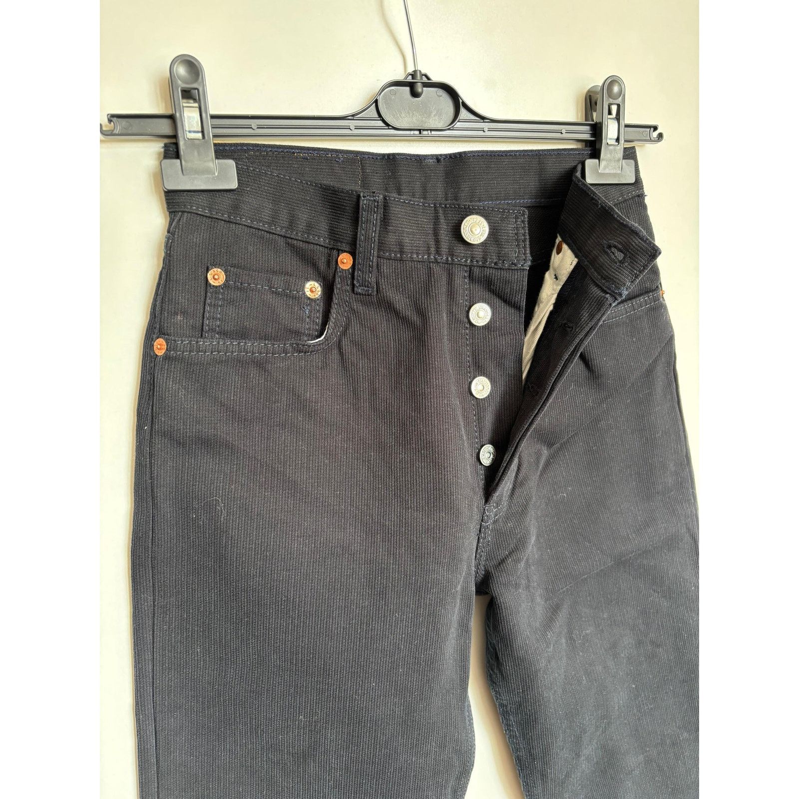Levi's Deadstock Levi’s 501 W27 L32 Black Corduroy USA Made 90s Size US 27 - 3 Thumbnail