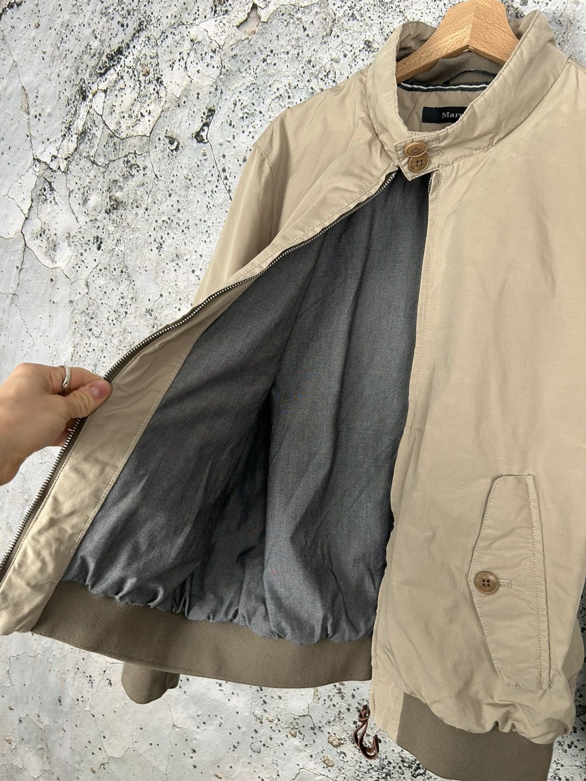 Marc O'Polo Marc O Polo Beige Bomber Jacket Vintage Boxy Basic Size US XL / EU 56 / 4 - 4 Thumbnail