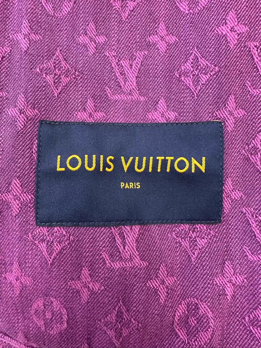 Louis Vuitton LV Men's Purple Monogram Denim Jacket 50 New Size US M / EU 48-50 / 2 - 6 Thumbnail