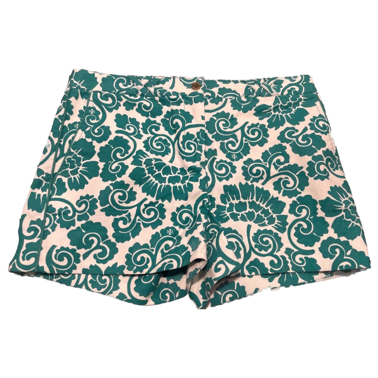 Tory Burch TORY BURCH Gabriel Shorts Womens 4 turquiose/cream Chino Size 27" / US 4 / IT 40 - 3 Thumbnail