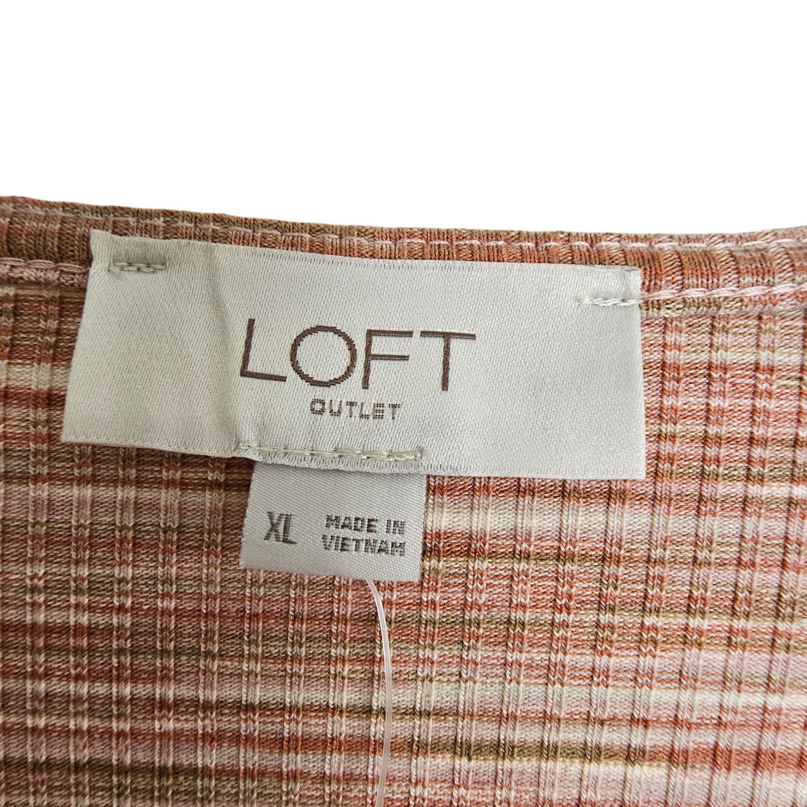 Loft Loft Womens Surplice Top Size XLStriped Stretch Career Corp Size XL / US 12-14 / IT 48-50 - 7 Thumbnail