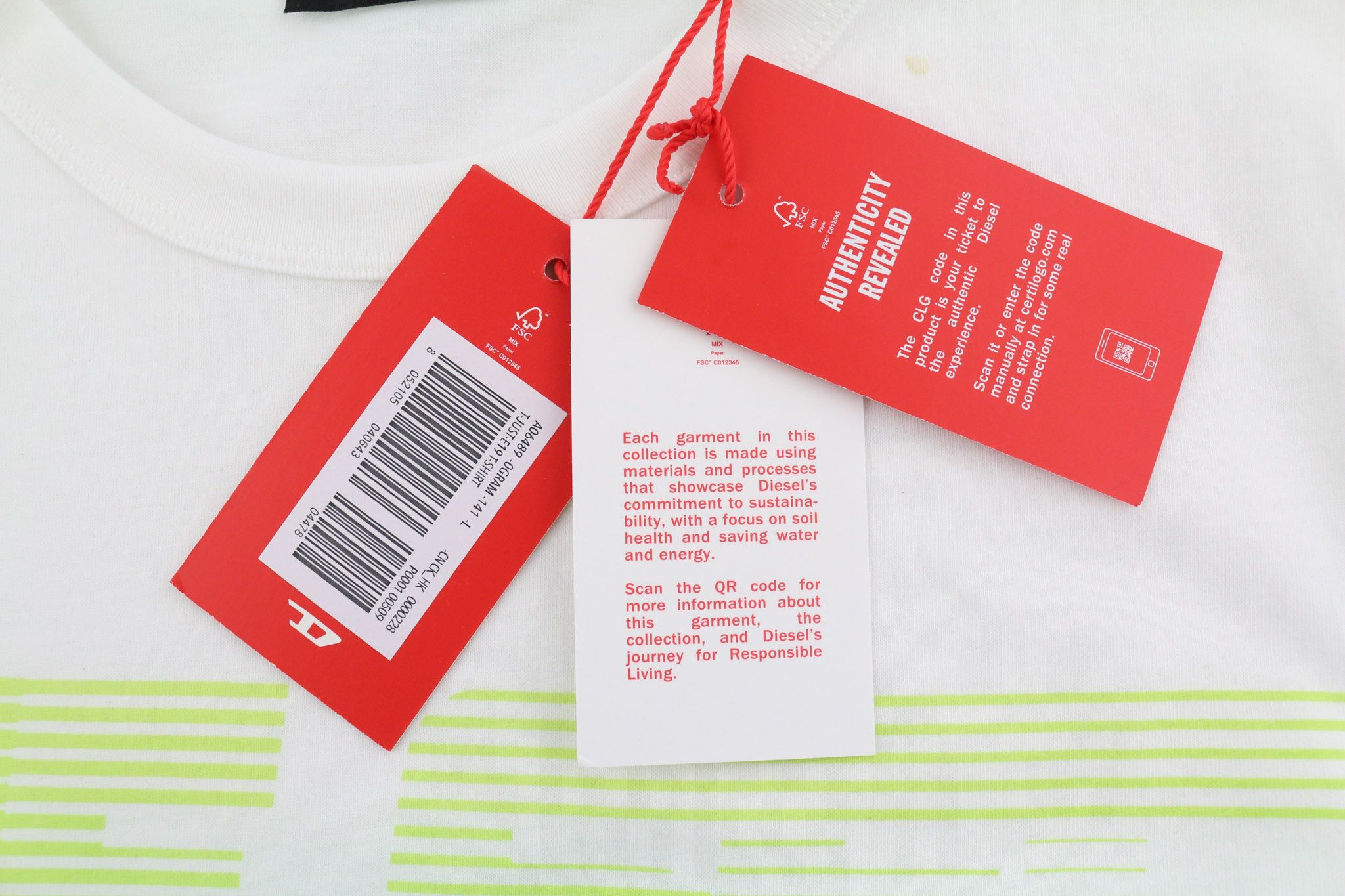 Diesel T-JUST-E19 L Short Sleeve Logo Light Tee 40250 Size US L / EU 52-54 / 3 - 5 Thumbnail