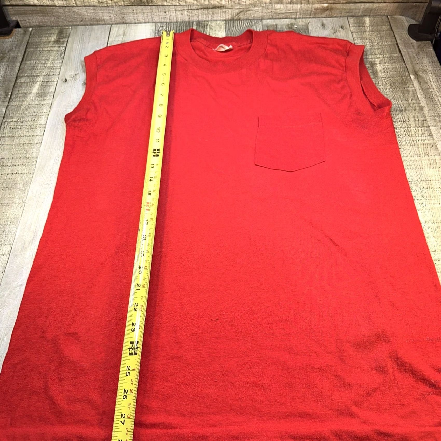 McGregor Vintage Mcgregor 80’s Blank Muscle Tee Sleeveless Pocket Tee Red T-Shirt XL Men Sleeveless Pocket 80s Mens Red Size US XL / EU 56 / 4 - 6 Thumbnail