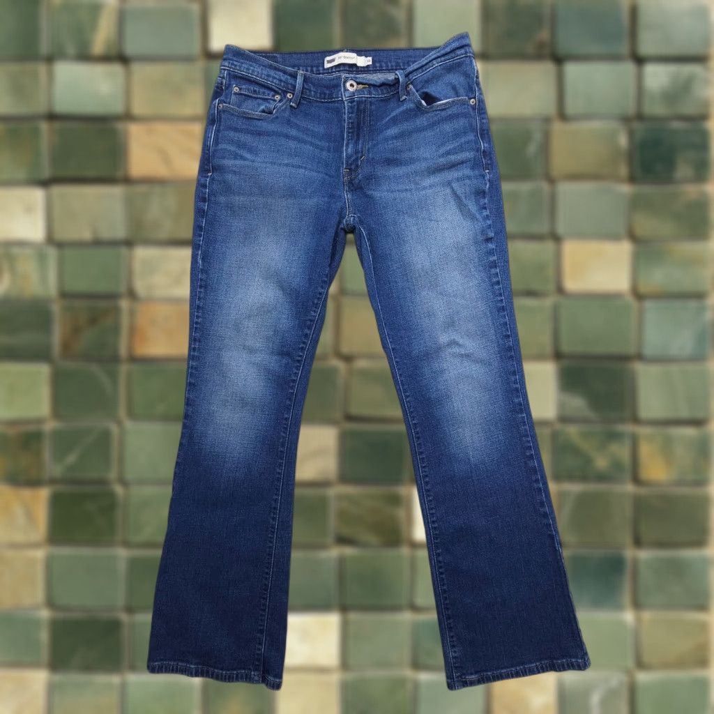 Levi's Levi's 515 Jeans Women Bootcut Denim Dark Wash Mid Rise Size 10 Stretch 5-Pocket Size 32" / US 10 / IT 46 - 1 Thumbnail