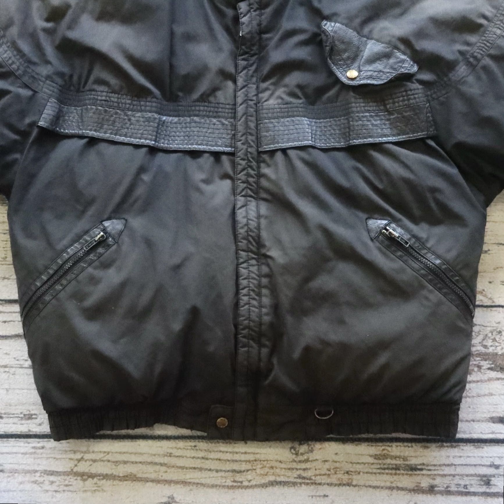 Vintage VINTAGE Triple F.A.T. Goose Puffer Jacket Shirt Men L Black"} Size US L / EU 52-54 / 3 - 3 Thumbnail