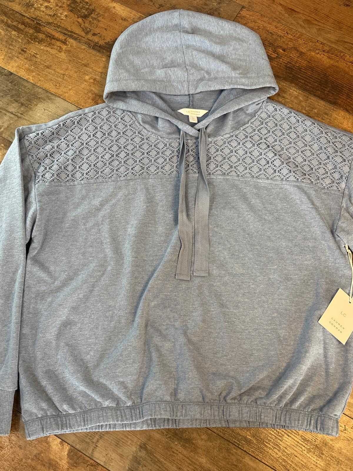 Lauren Conrad Lauren Conrad Medium Gray Hoodie with Embroidered Detail Size M / US 6-8 / IT 42-44 - 2 Thumbnail