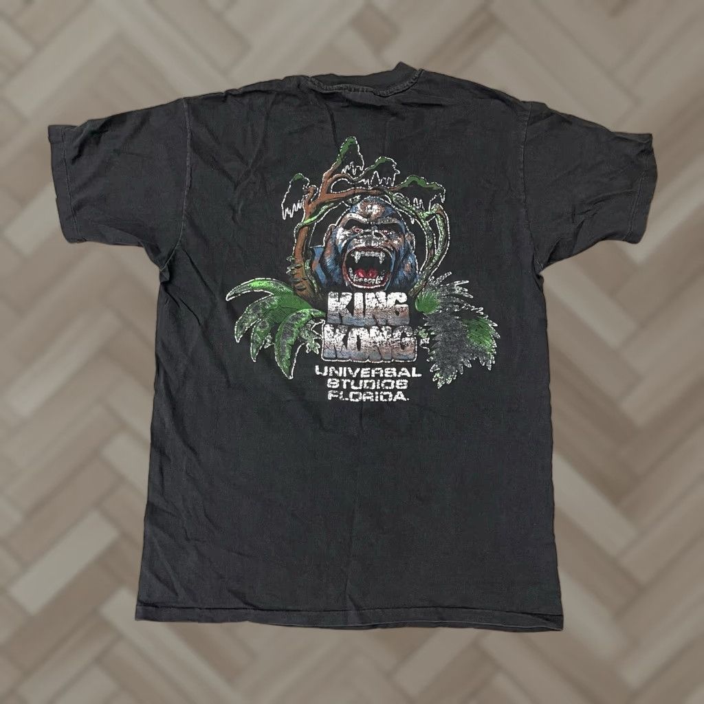 Hanes VINTAGE King Kong Universal Studios Single Stitch Shirt L Black Mens T-Shirt 1990s Hanes Speedline Size US L / EU 52-54 / 3 - 1 Thumbnail