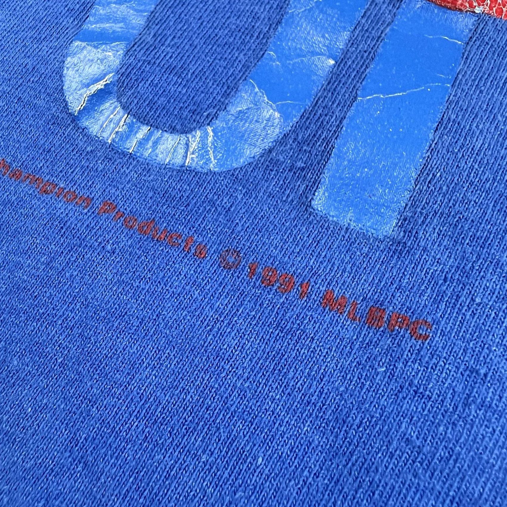 Champion VINTAGE Champion Chicago Cubs 1993 Single Stitch T-Shirt XL Blue Graphic Tee Mens 90s Grunge MLB Logo Size US XL / EU 56 / 4 - 6 Thumbnail
