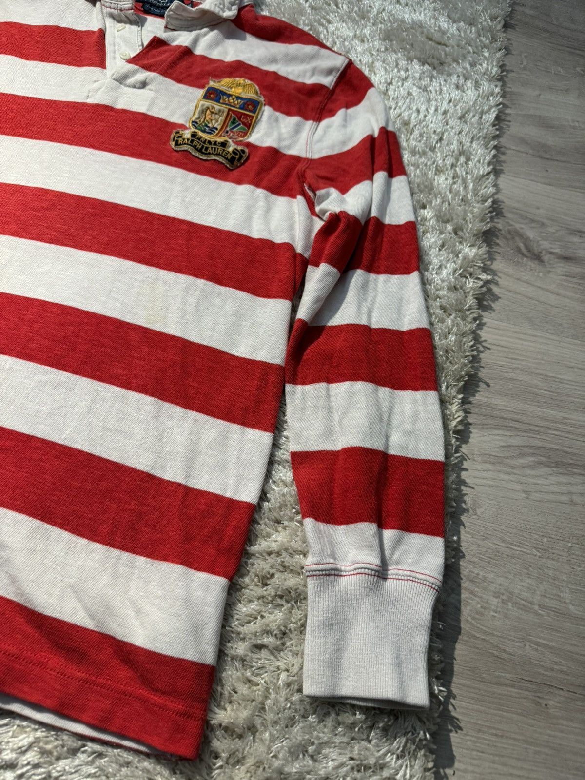 Vintage Vintage Polo Ralph Lauren Striped Rugby Jersey Japan Style Size US M / EU 48-50 / 2 - 5 Thumbnail