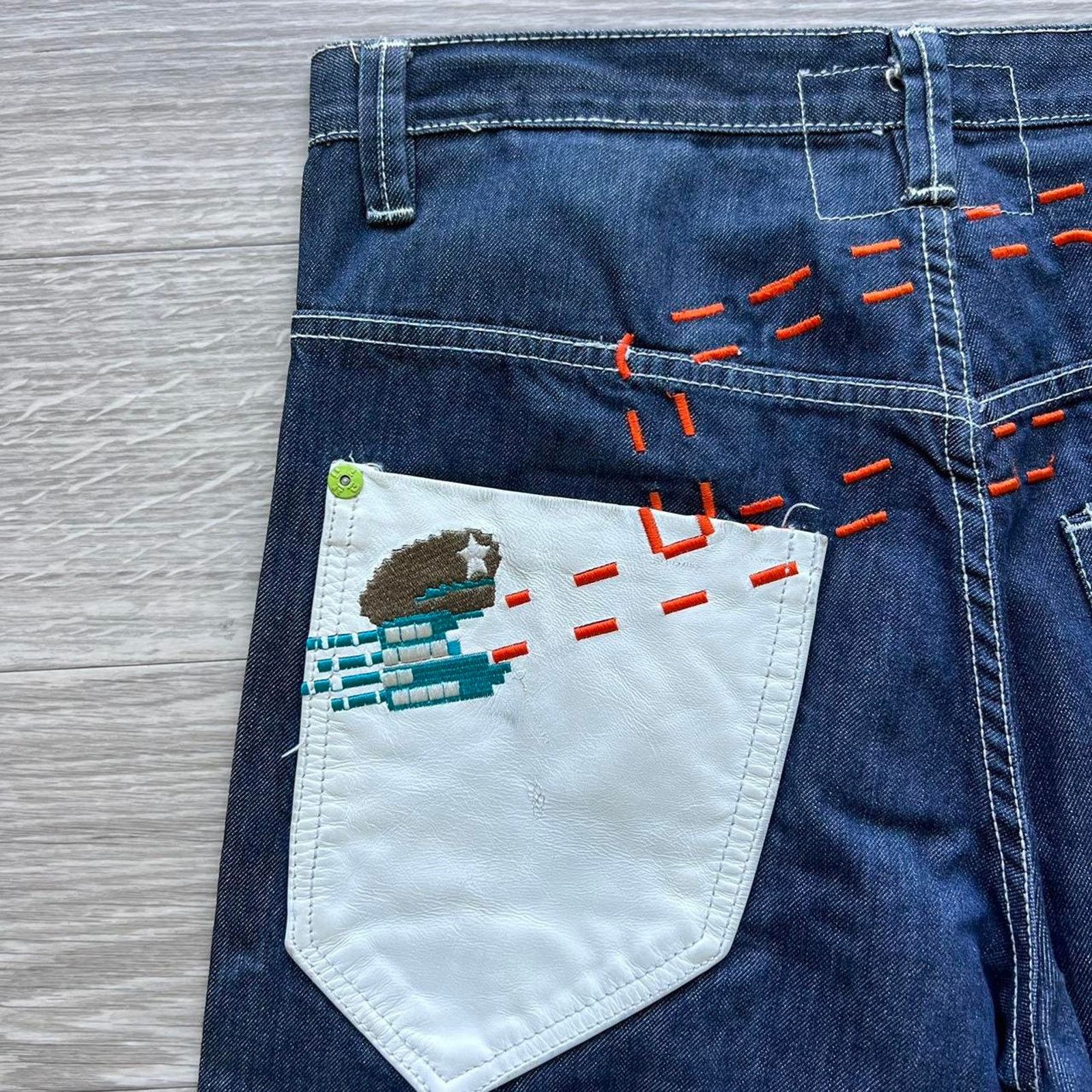 Other Crazy vintage y2k baggy embroidered Hip Hop Grunge Skater Size US 35 - 3 Thumbnail