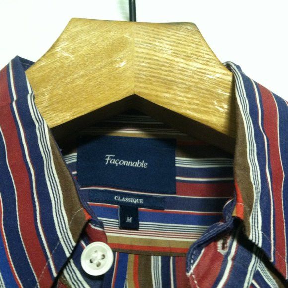 Faconnable FACONNABLE MENS MULTICOLOR 100%COTTON CASUAL SHIRT SIZE: M Size US M / EU 48-50 / 2 - 6 Thumbnail