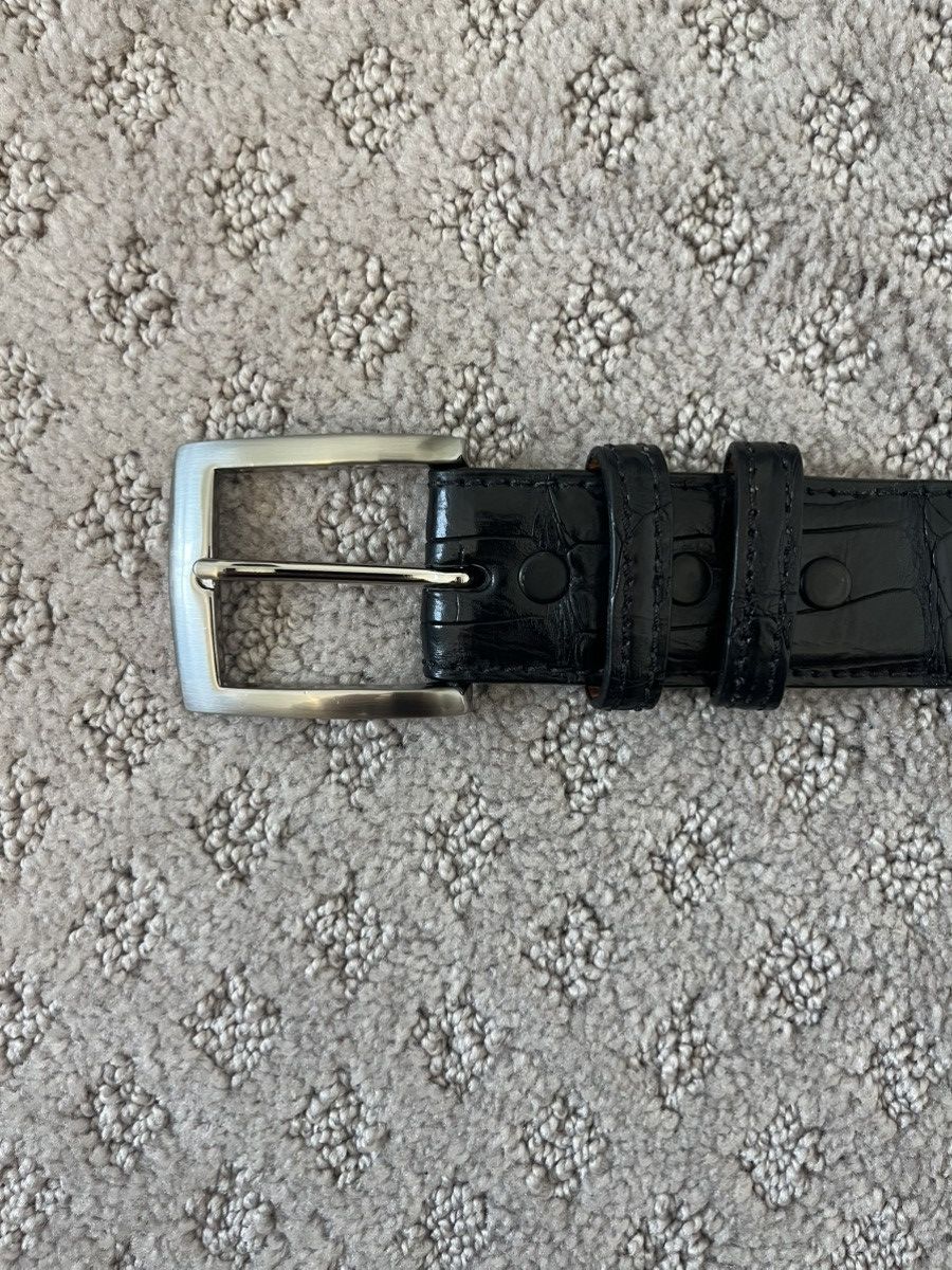 Other Matte Black Jacob Hill Crocodile Belt Size 34 - 1 Thumbnail
