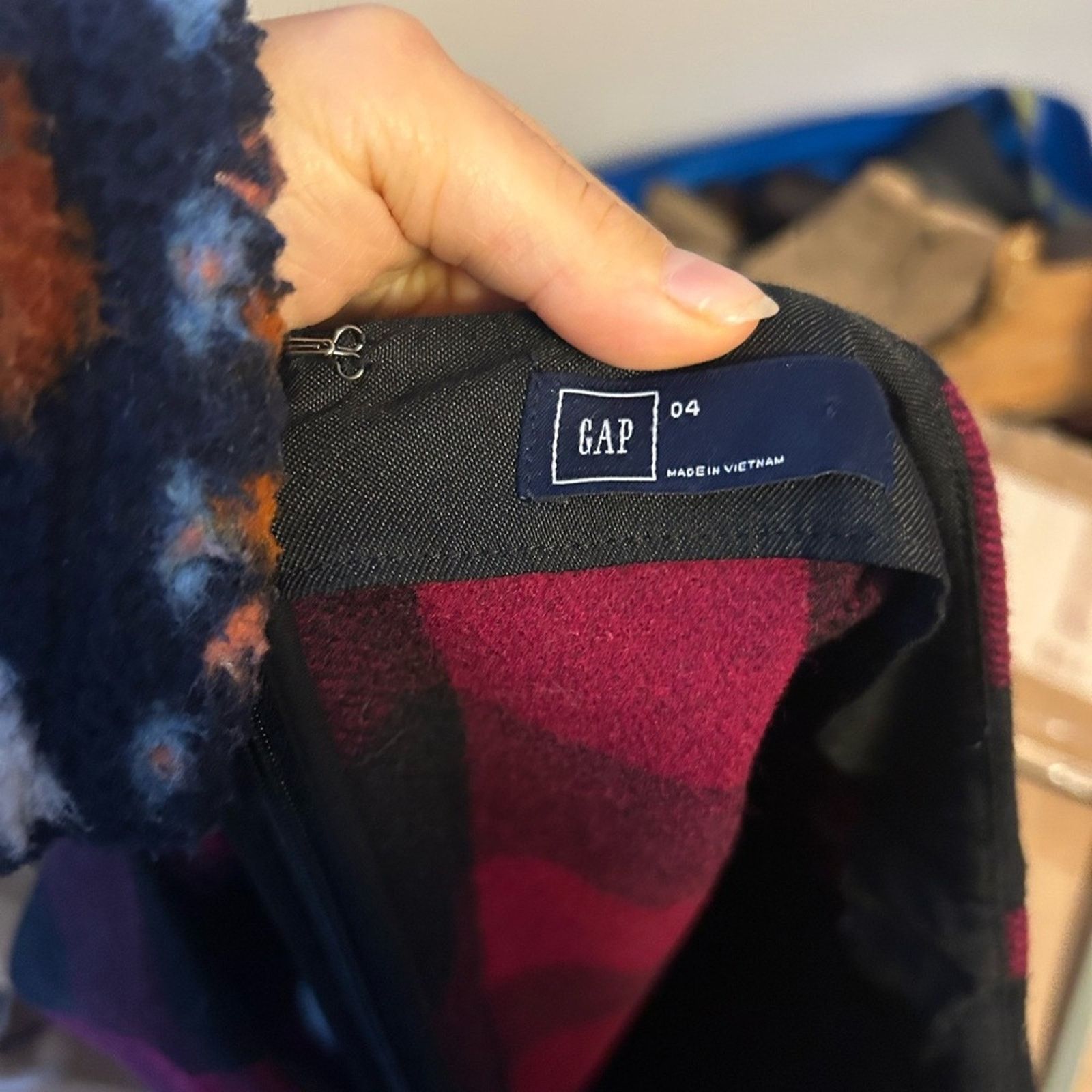 Gap Gap Pink Plaid Wool Mini Skirt Size 27" / US 4 / IT 40 - 3 Thumbnail