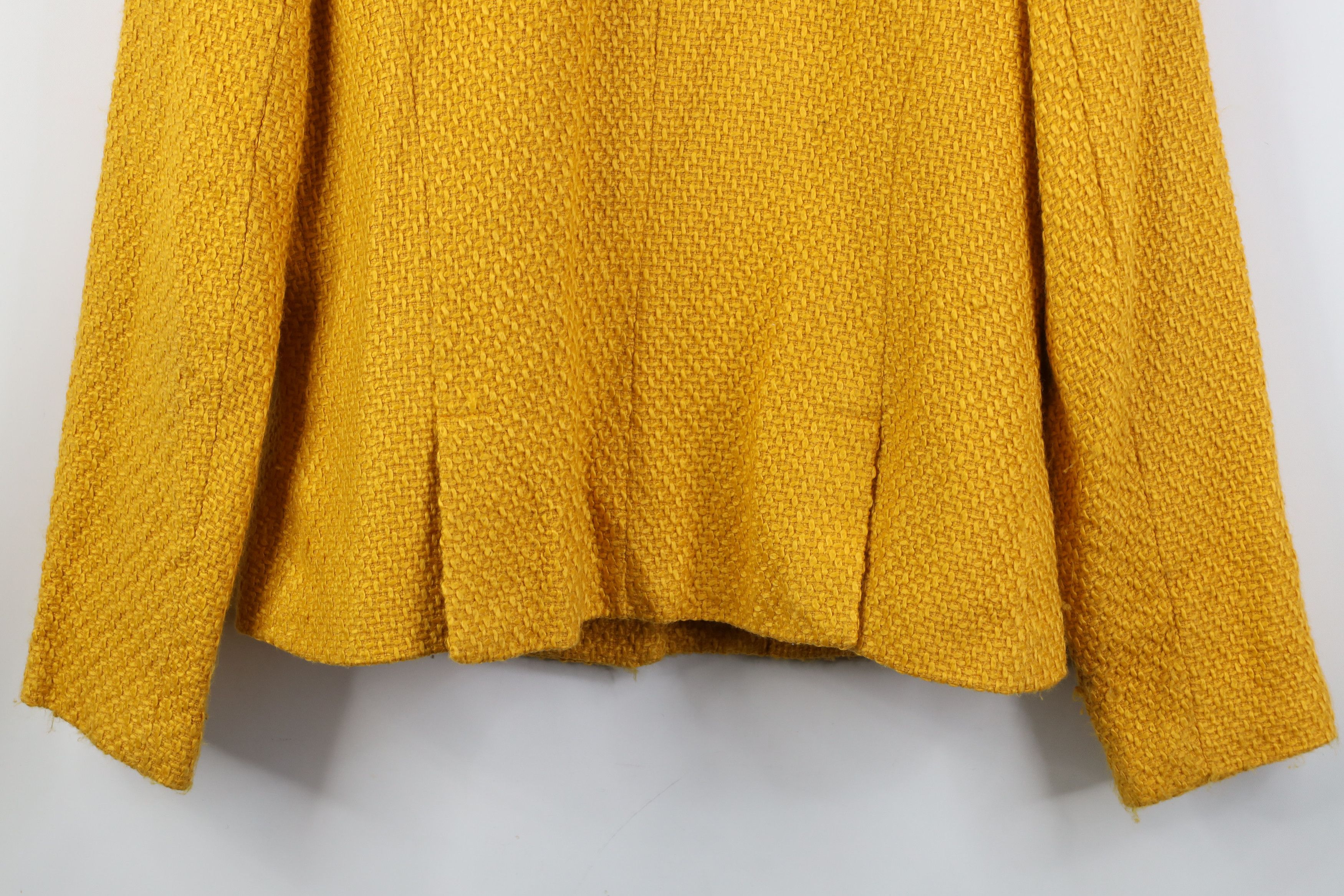 Vintage Vintage 90s Streetwear Weave Suit Coat Blazer Jacket Yellow Size XL / US 12-14 / IT 48-50 - 13 Thumbnail