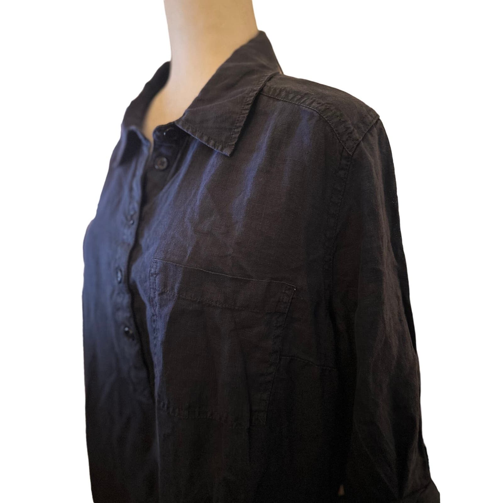 Michael Stars Michael Stars Eleanor Linen Dress, Admiral Blue, Size 3X Size 3XL / US 20-22 - 4 Thumbnail