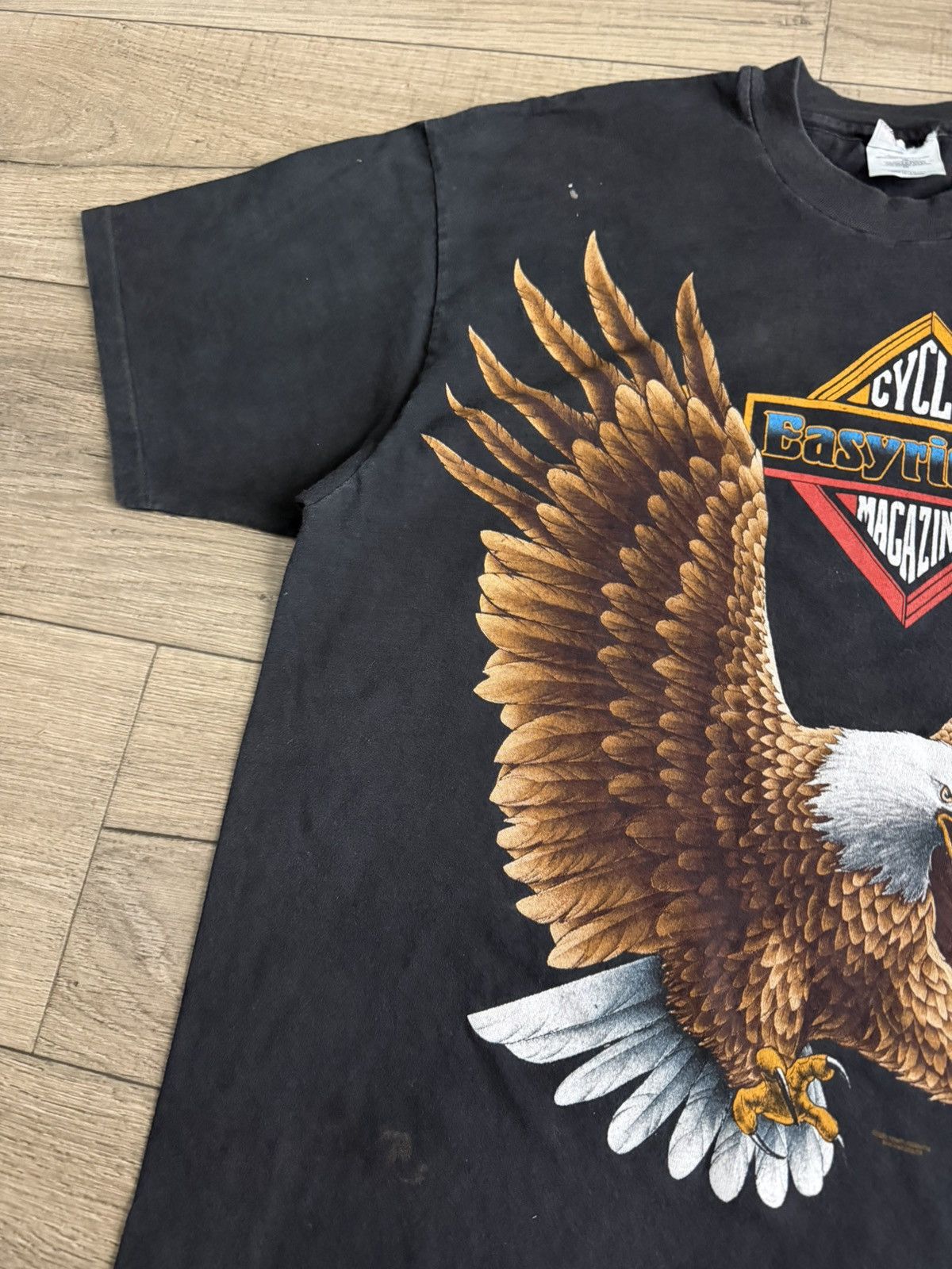 Vintage Vintage 1995 Easyriders Cycle T-Shirt Black Eagle XL Size US XL / EU 56 / 4 - 4 Thumbnail