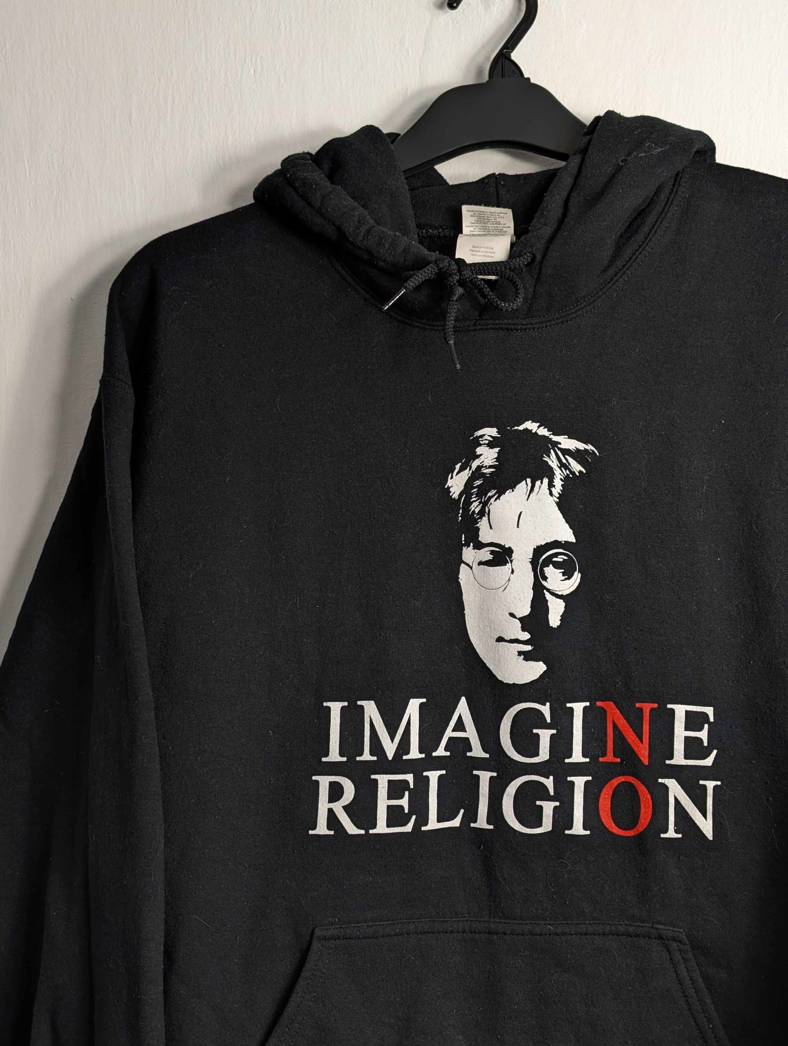Band Tees Imagine Religion John Lennon Black Hoodie Size US L / EU 52-54 / 3 - 2 Thumbnail