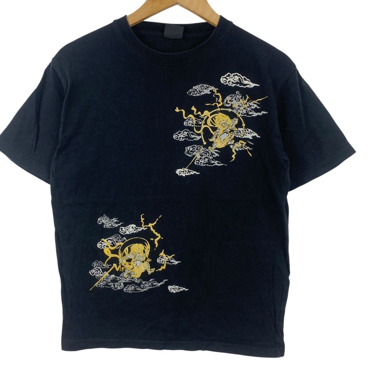 Vintage Vintage JAPAN TRADITIONAL SUKAJAN Fujin Raijin Tee Shirt Top Size US L / EU 52-54 / 3 - 5 Thumbnail