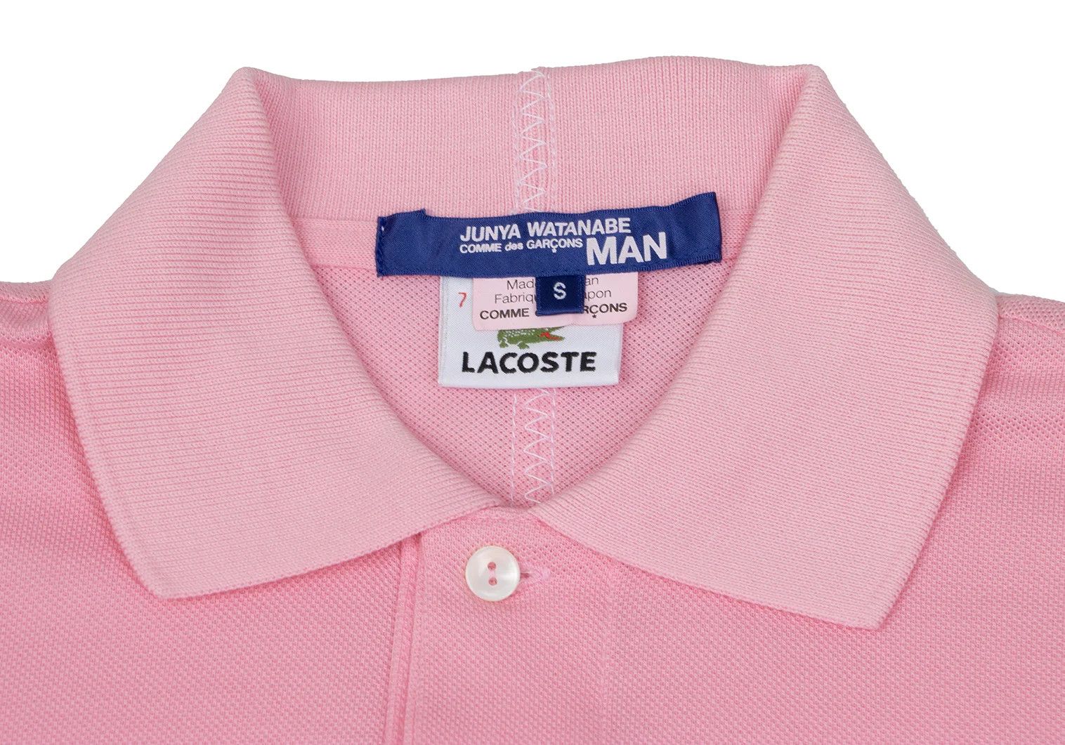 Junya Watanabe Pink Polo Shirt in Size S, Slight Sheerness Size US S / EU 44-46 / 1 - 3 Thumbnail