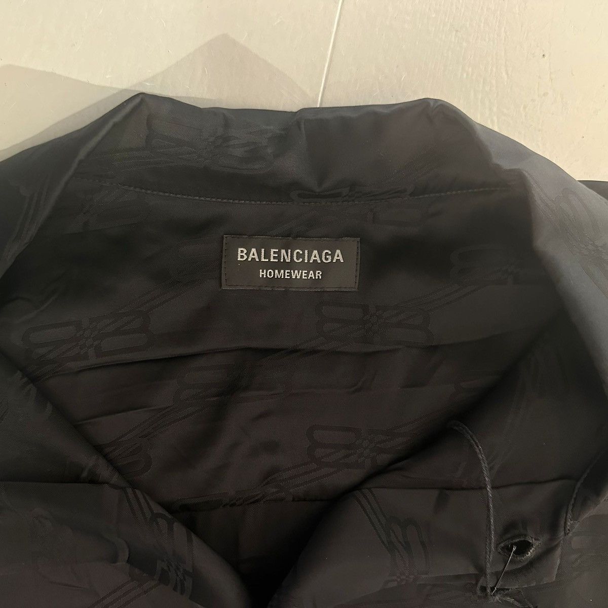 Balenciaga Balenciaga BB Monogram viscose jacquard shirt black Size US M / EU 48-50 / 2 - 3 Thumbnail