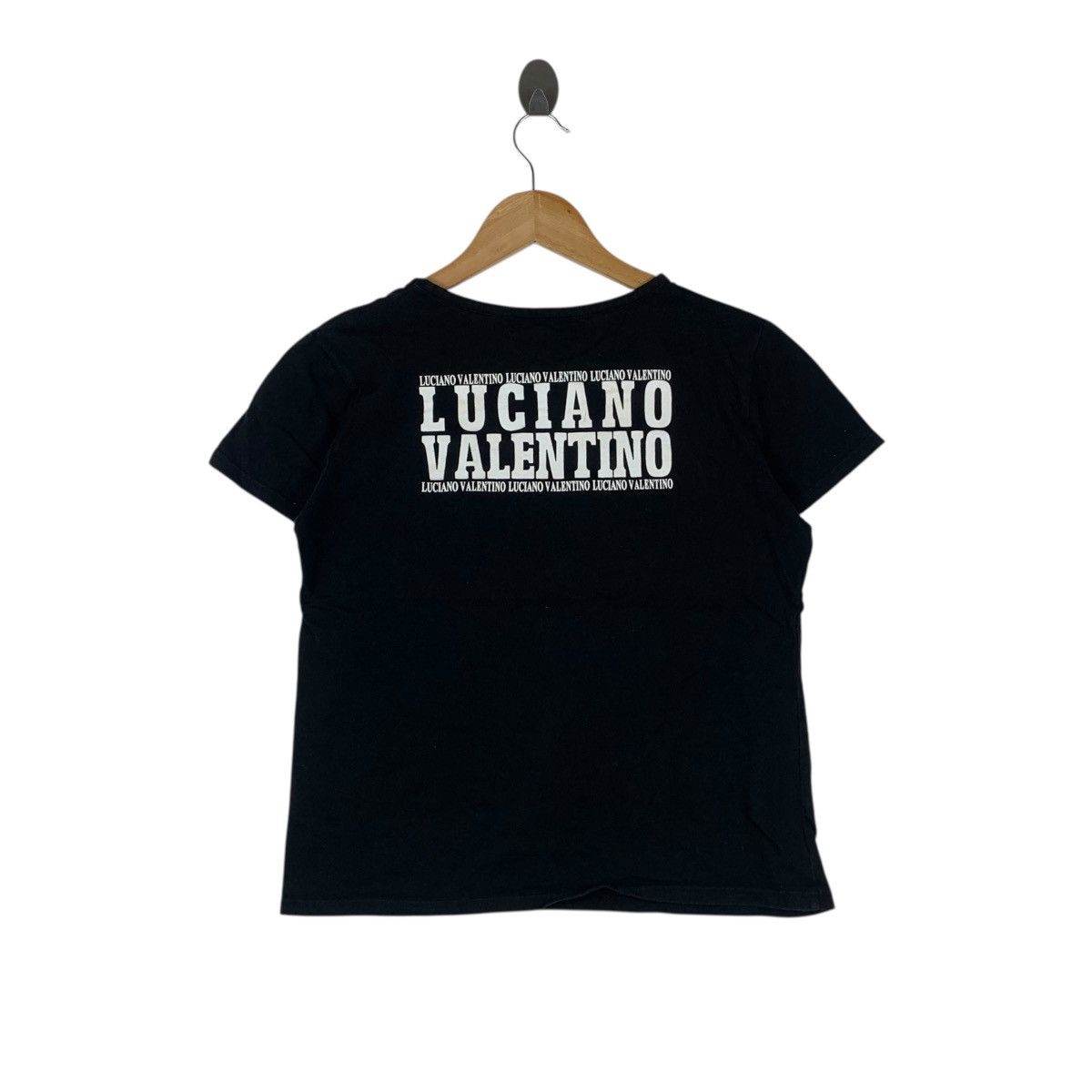 Other Vintage LUCIANO VALENTINO ITALY Center Logo Tee Shirt Top Size L / US 10 / IT 46 - 7 Thumbnail
