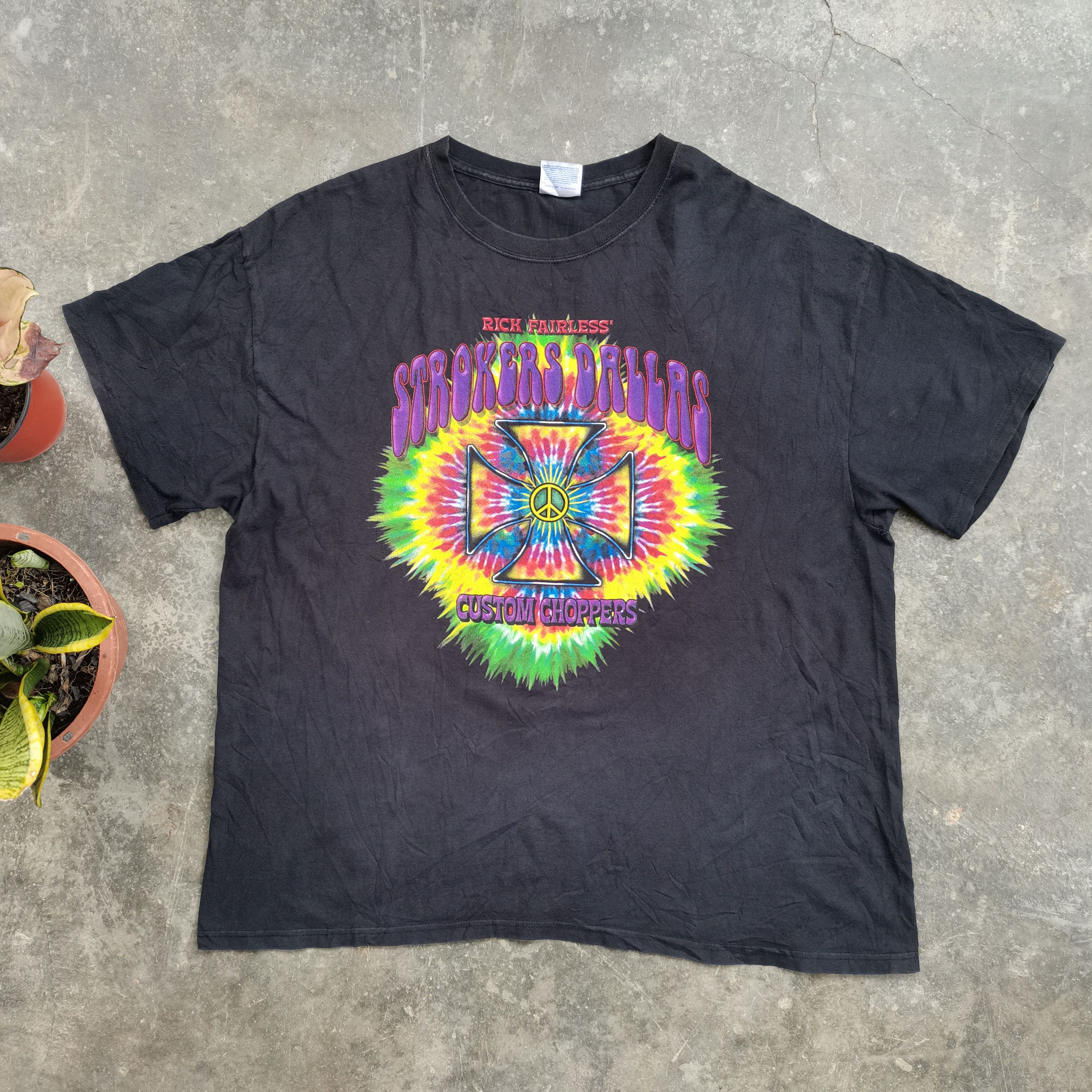 Hanes × Vintage × West Coast Choppers Vintage RICK FAIRLESS STROKERS DALLAS CUSTOM CHOPPERS Tee Size US XXL / EU 58 / 5 - 1 Thumbnail