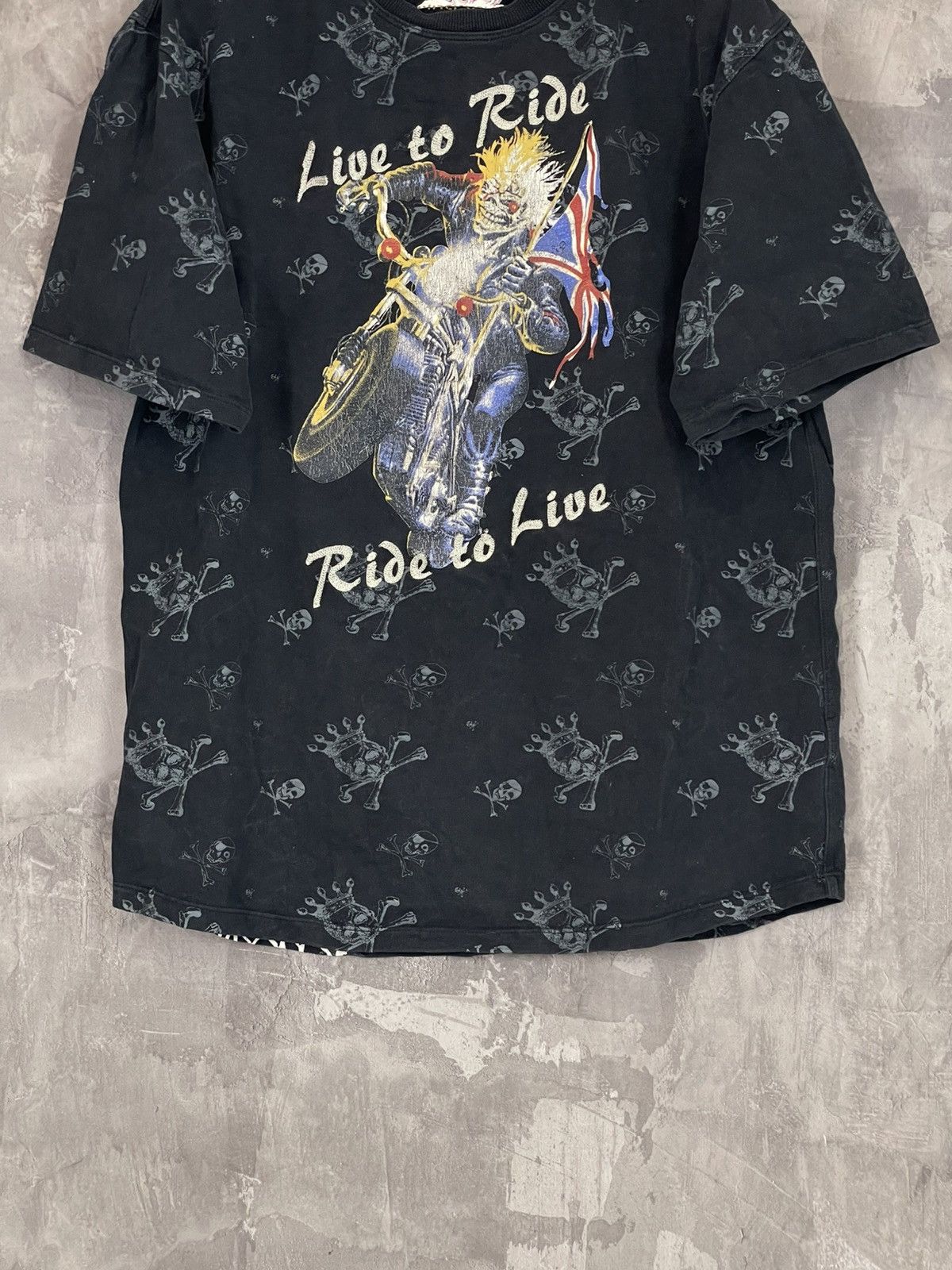 Vintage Vintage Live To Ride Harley Davidson Vibe Moto T-Shirt Size US L / EU 52-54 / 3 - 5 Thumbnail