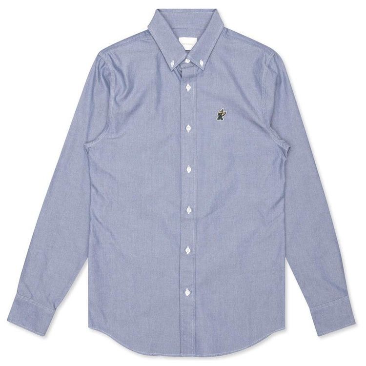 Aime Leon Dore AIME LEON DORE A-WING PATCH OXFORD SHIRT - SLATE BLUE Size US M / EU 48-50 / 2 - 6 Thumbnail