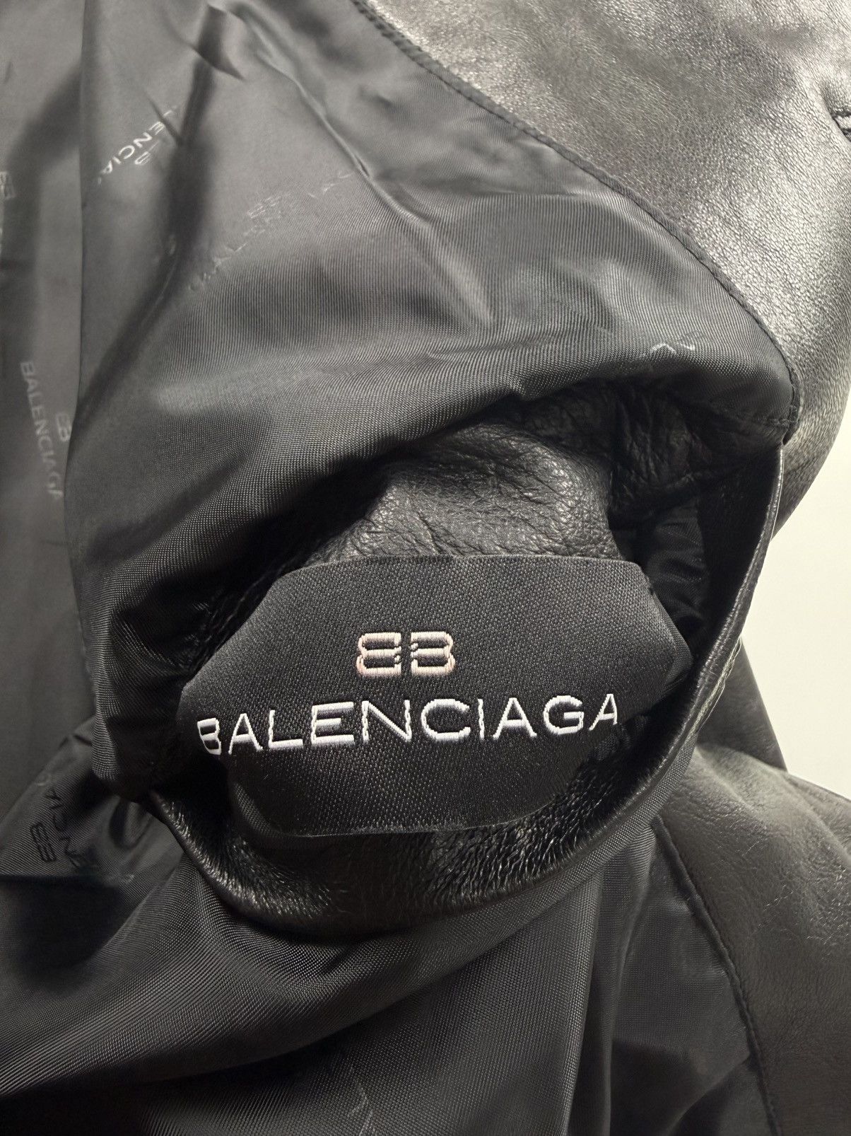 Balenciaga Vintage Balenciaga Buttoned Leather Jacket Size US XL / EU 56 / 4 - 12 Thumbnail
