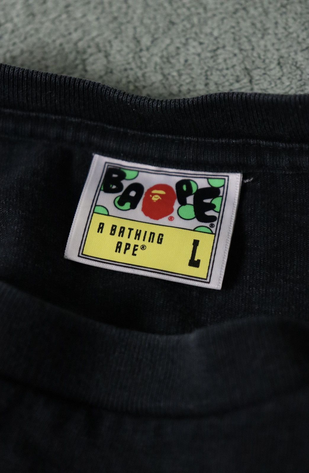 Bape BAPE Graphic Shark Face Half Zip Tee Black L Y2K Size US L / EU 52-54 / 3 - 7 Thumbnail