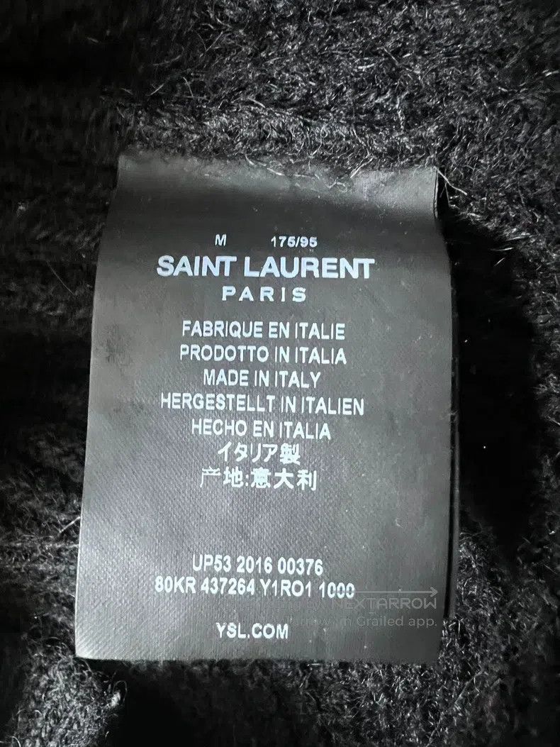 Saint Laurent Paris Saint Laurent Paris Black Shawl Collar Knit Cardigan Jacke Size US M / EU 48-50 / 2 - 6 Thumbnail