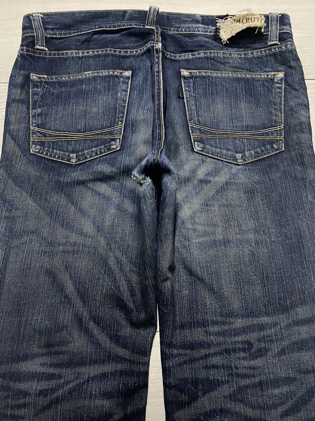 Japanese Brand Vintage Denim Craft Mud Faded Wash Distressed Repair Flare Size US 36 / EU 52 - 4 Thumbnail
