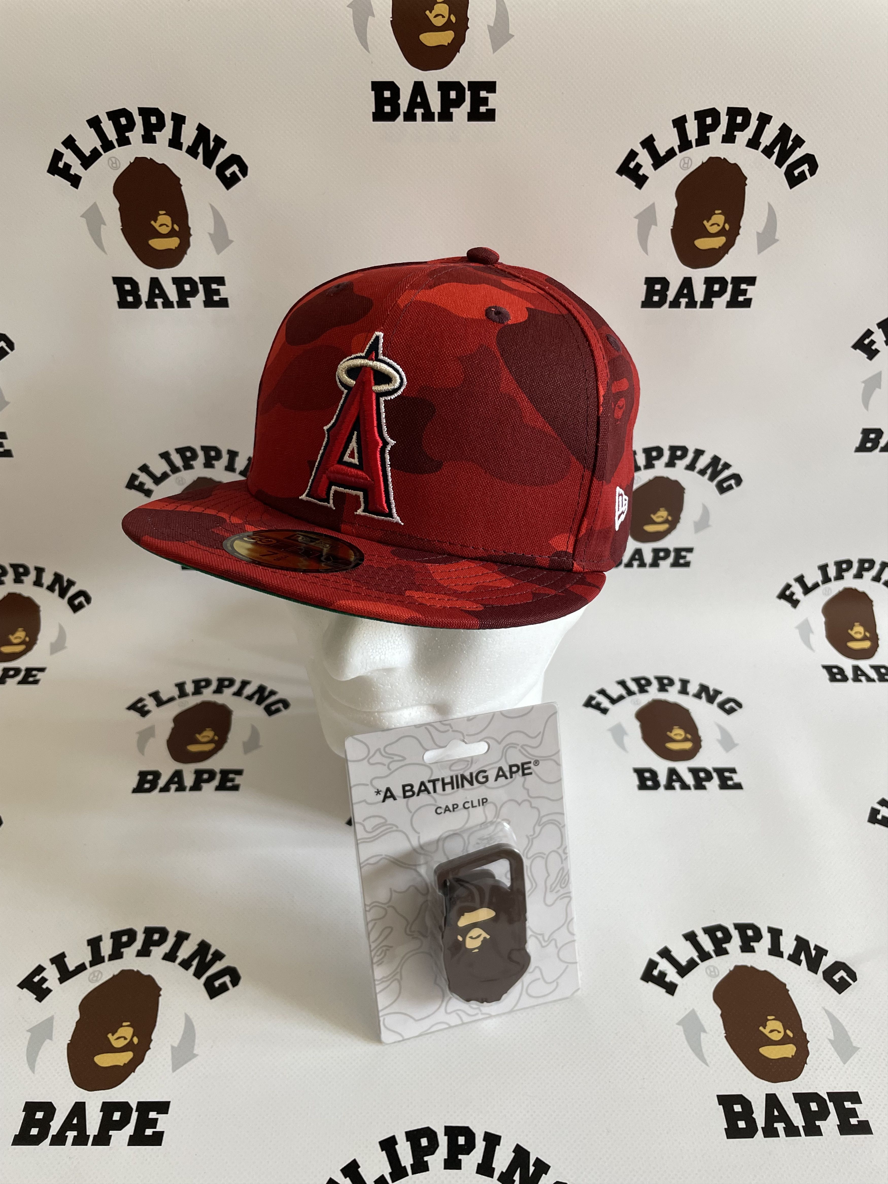 Bape BAPE X MLB X NEW ERA ANGELS 59FIFTIY CAP (M) 7-3/8 | Grailed