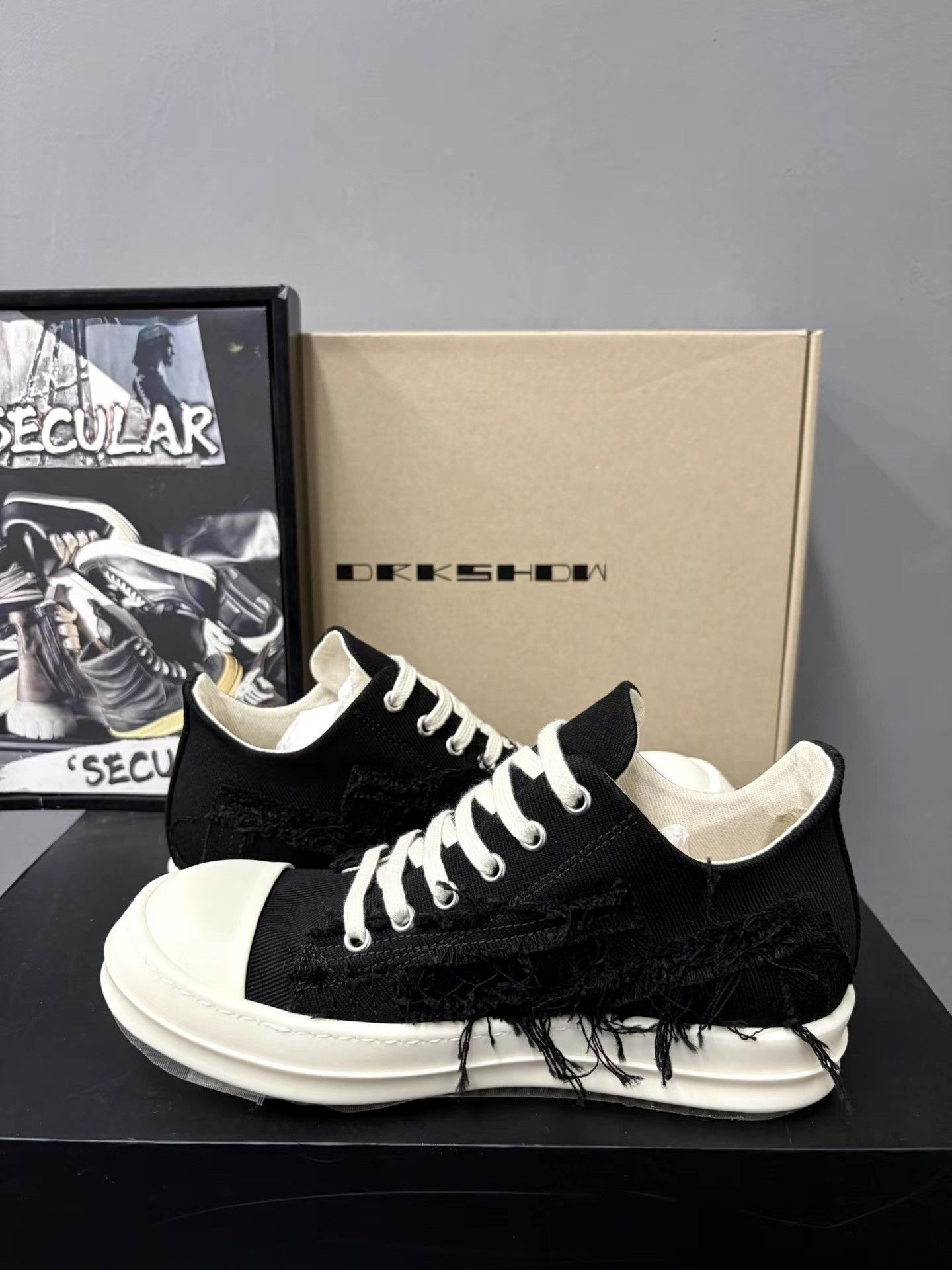 Rick Owens Rick Owens Drkshdw 26SS Destroyed Platform Sneakers K34 Size US 6 / IT 36 - 5 Thumbnail