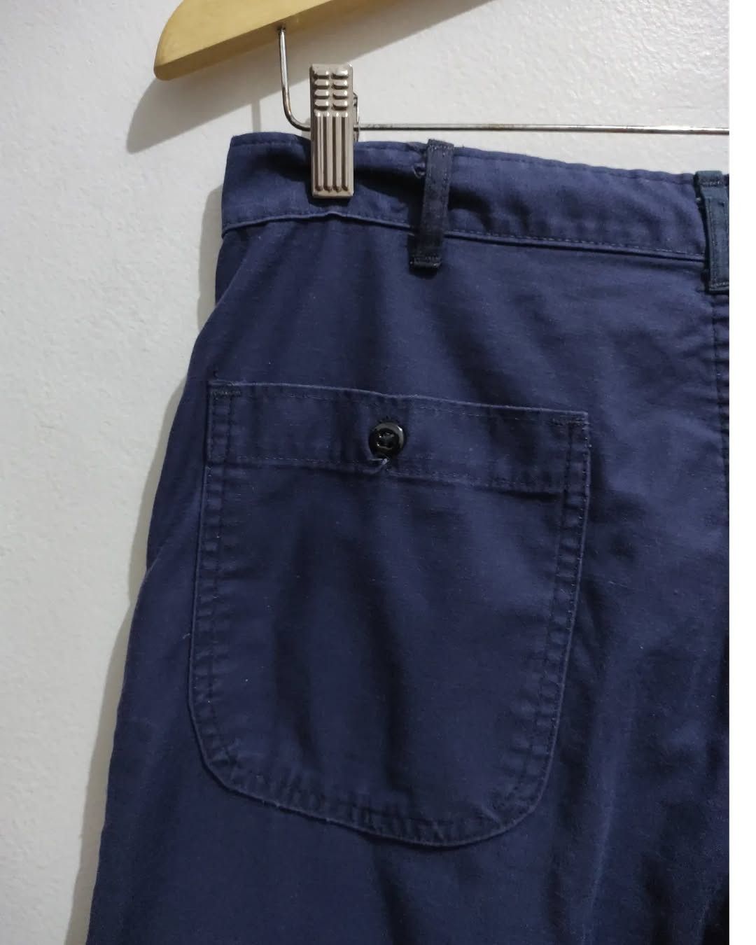 Other × Vintage US Navy Trousers Utility Dark Blue 80s Pants Size US 31 - 16 Thumbnail