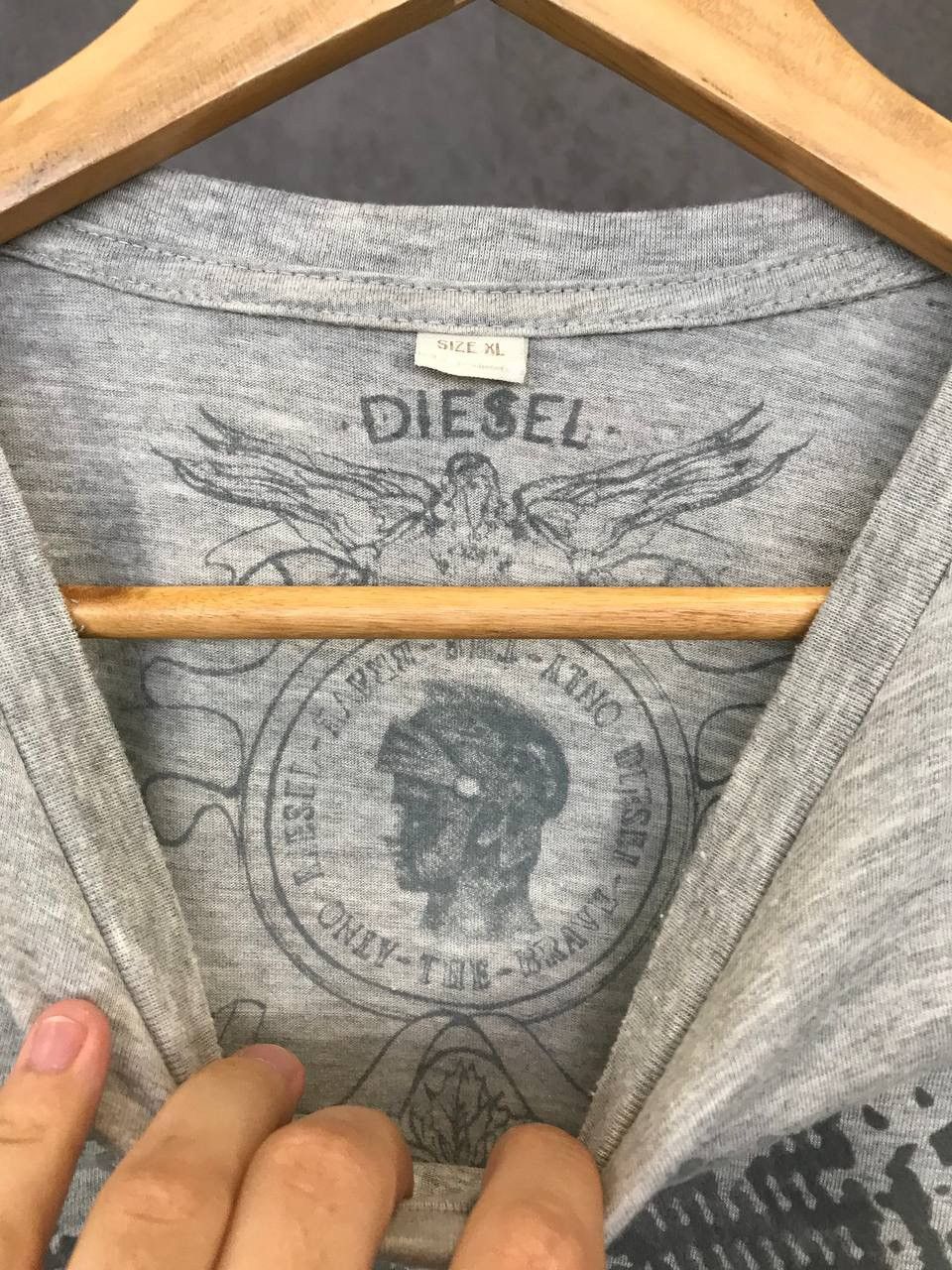 Diesel Diesel vintage designer big logo tee Size US XL / EU 56 / 4 - 4 Thumbnail