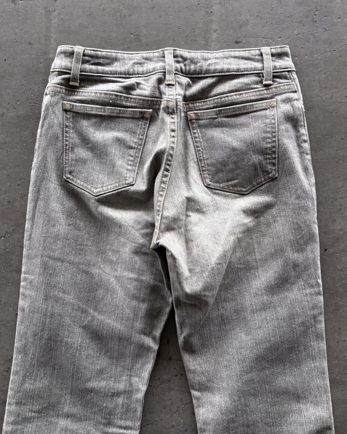 If Six Was Nine × Japanese Brand × KMRii 2000s Georgia Love Mudwash Grey Flared Denim Jeans Size US 29 - 6 Thumbnail