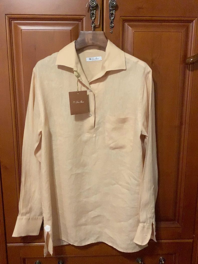 Loro Piana Loro Piana Women's Linen Button-Up Shirt - dmc Size US M / EU 48-50 / 2 - 1 Thumbnail
