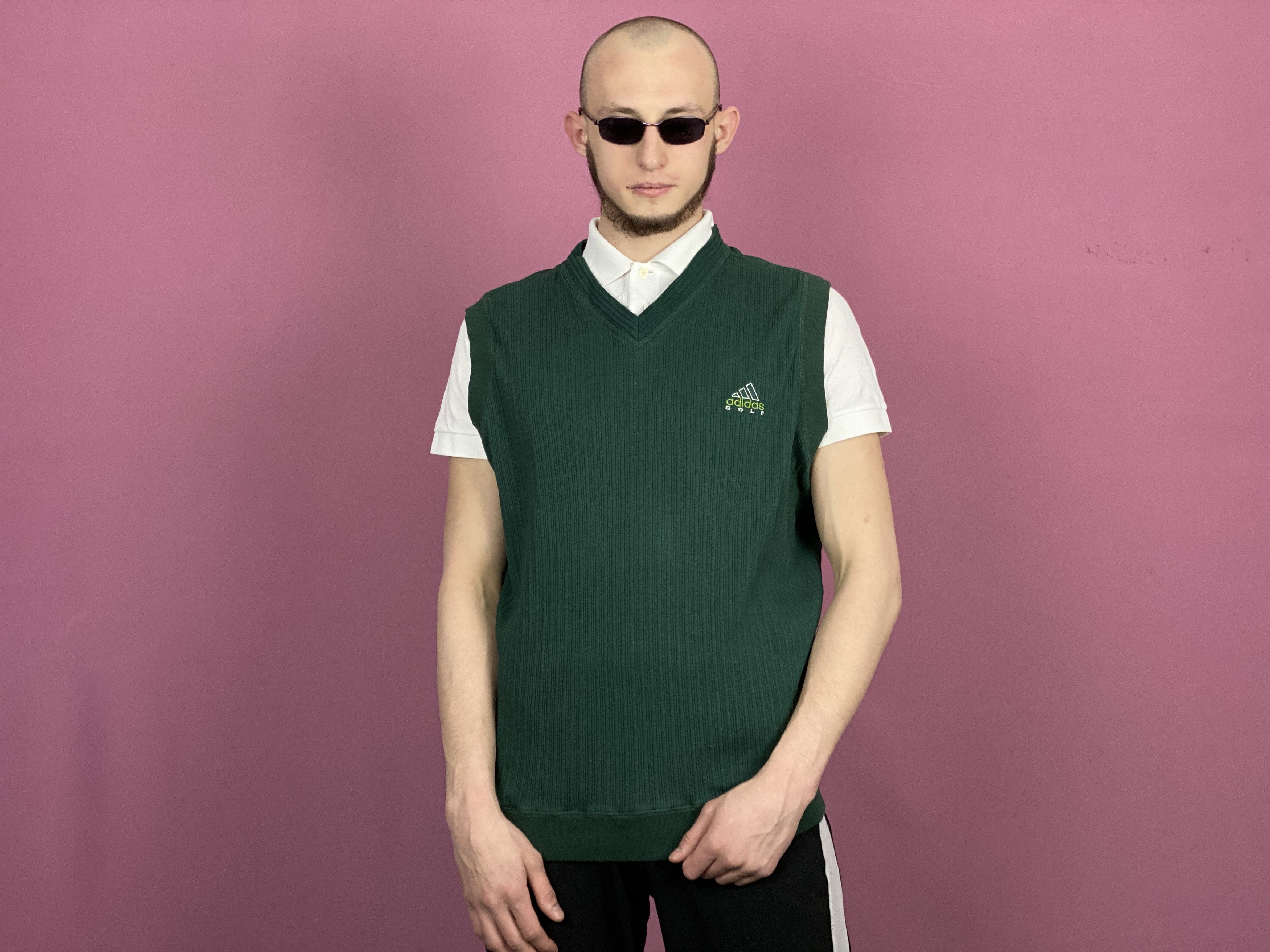 Adidas × Vintage 90s Adidas Golf Vintage Men's Vest Sweater - XL Size US XL / EU 56 / 4 - 4 Thumbnail