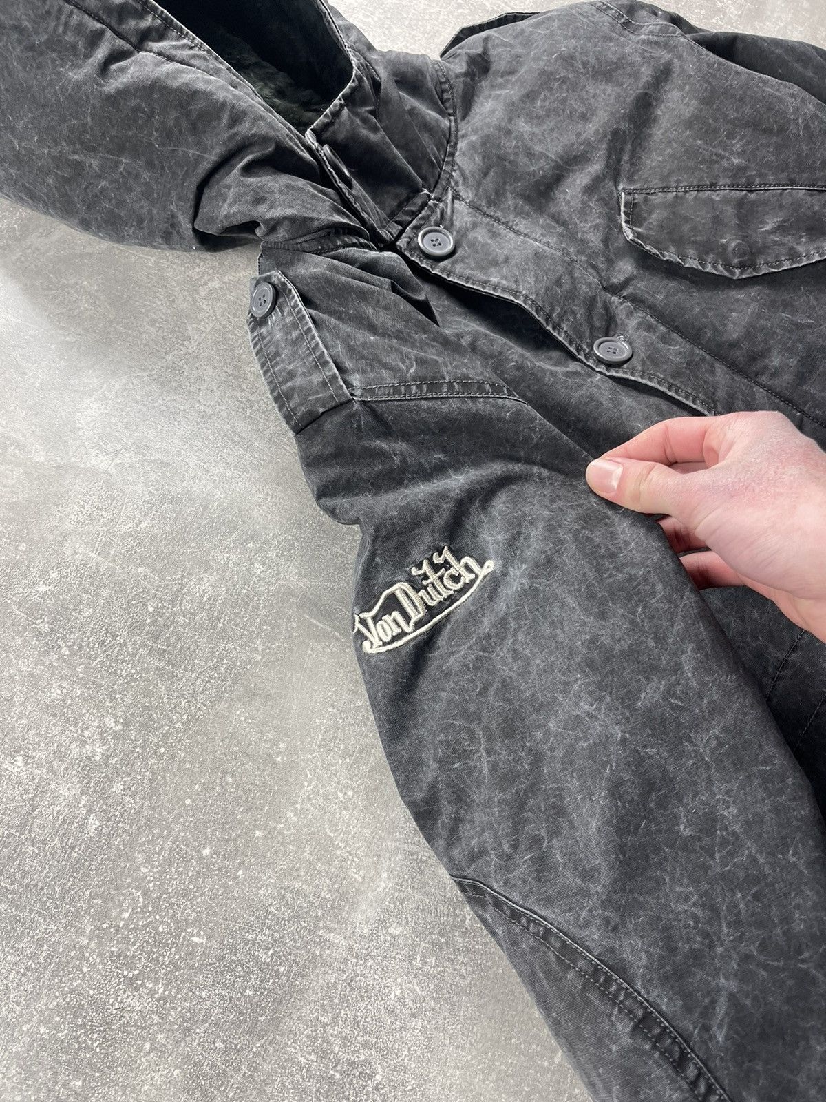 Von Dutch Von Dutch Y2K Vintage Hooded Parka Black Fur Lined Size L Size US L / EU 52-54 / 3 - 5 Thumbnail